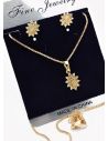 SET DE COLLAR Y DIJE EN RODIO CON MICROCIRCIONES