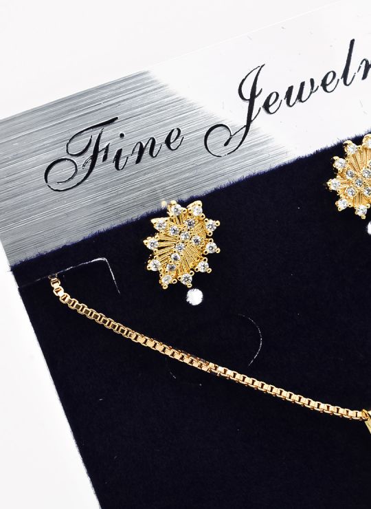 SET DE COLLAR Y DIJE EN RODIO CON MICROCIRCIONES