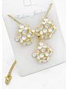 SET DE COLLAR Y DIJE EN RODIO CON MICROCIRCIONES