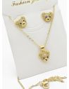 SET DE COLLAR Y DIJE EN RODIO CON MICROCIRCIONES