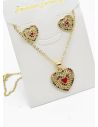 SET DE COLLAR Y DIJE EN RODIO CON MICROCIRCIONES