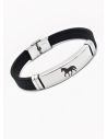 PULSERA NEOPRENO CON ACERO INOXIDABLE Y PLACA CON DISEÑO