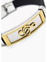 PULSERA NEOPRENO CON ACERO INOXIDABLE Y PLACA CON DISEÑO