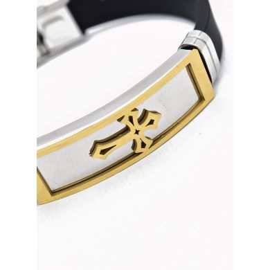 PULSERA NEOPRENO CON ACERO INOXIDABLE Y PLACA CON DISEÑO