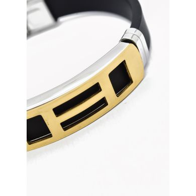 PULSERA NEOPRENO CON ACERO INOXIDABLE Y PLACA CON DISEÑO
