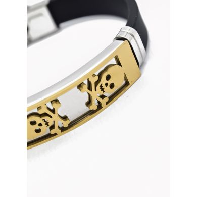 PULSERA NEOPRENO CON ACERO INOXIDABLE Y PLACA CON DISEÑO