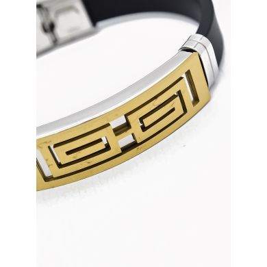 PULSERA NEOPRENO CON ACERO INOXIDABLE Y PLACA CON DISEÑO