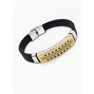 PULSERA NEOPRENO CON ACERO INOXIDABLE Y PLACA CON DISEÑO