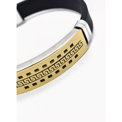 PULSERA NEOPRENO CON ACERO INOXIDABLE Y PLACA CON DISEÑO
