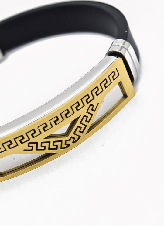PULSERA NEOPRENO CON ACERO INOXIDABLE Y PLACA CON DISEÑO